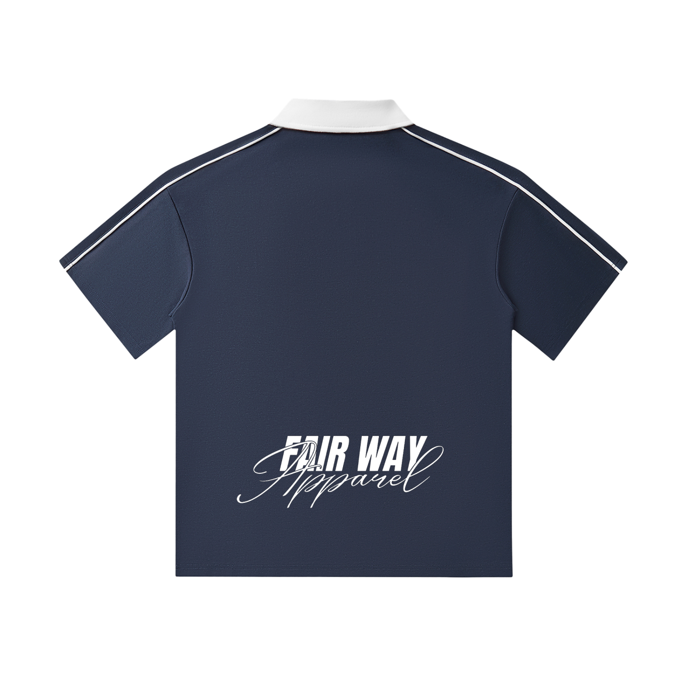 Contrast Collar Short-Sleeve Polo Shirt